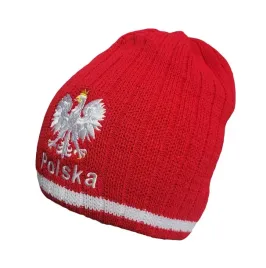 czapka-polska-dla-kibica-czerwona-prazkowana-z-haftowanym-orlem-czerwona