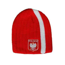 czapka-polska-polski-czerwona-z-pionowym-bialym-pasem-prazkowana