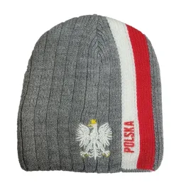 czapka-polska-dla-kibica-szara-prazkowana-z-haftowanym-orlem