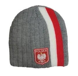czapka-polska-dla-kibica-szara-prazkowana-z-haftowanym-godlem