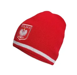 czapka-polska-dla-kibica-czerwona-z-haftowanym-godlem-czerwona
