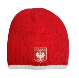 czapka-polska-dla-kibica-czerwona-prazkowana-z-haftowanym-godlem