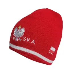 czapka-polska-dla-kibica-czerwona-prazkowana-z-haftowanym-orlem-czerwona