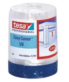 folia-ochronna-pikowana-z-tasma-tynkarska-tesa-easy-cover-14m-x-550mm
