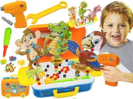 kreatywna-mozaika-w-walizce-251el-ukladanka-klocki-wkretarka-dinozaury