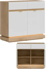 komoda-dwudrzwiowa-z-szufladami-do-pokoju-dab-cremona-bialy-milton-ml02