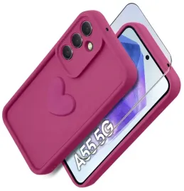 etui-do-samsung-a55-5g-silikonowe-matowe-serce-szklo-ochronne-na-ekran-9h