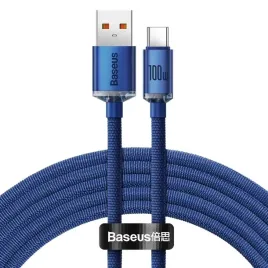 kabel-usb-do-usb-c-baseus-crystal-shine-100w-2m-niebieski-cajy000503