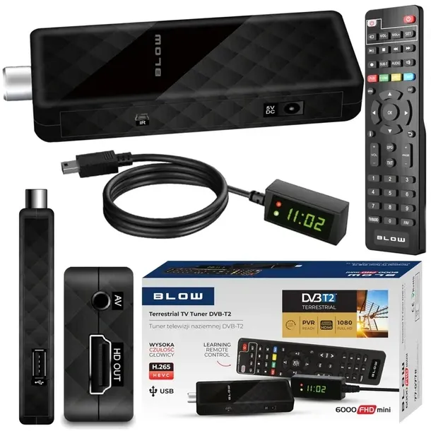 dekoder-tuner-tv-dvb-t2-hevc-h-265-full-hd-mini-stick-pilot-zestaw-stan-nowy-marka-inna