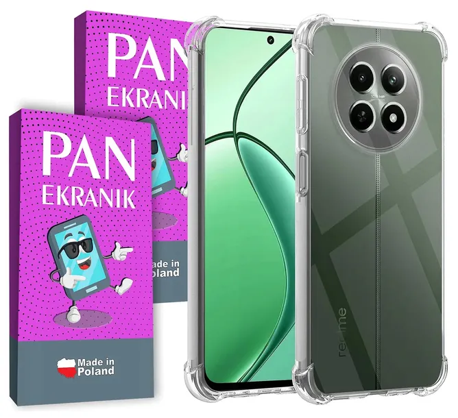 ETUI NA TELEFON REALME 12 PLUS 5G ANTI-SHOCK PRZEZROCZYSTE PANCERNE + SZKŁO