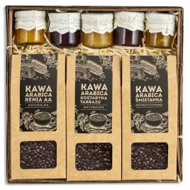 zestaw-kaw-na-prezent-arabica-w-ziarnach-i-konfitury