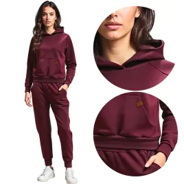 vivisence-9203kmpl-bordowy-bawelna-komplet-damski-bluza-spodnie-dresy-l