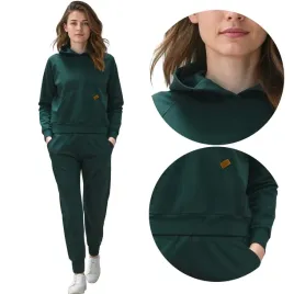 vivisence-9203kmpl-zielony-bawelna-komplet-damski-bluza-spodnie-dresy-m