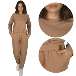 vivisence-9204kmpl-bezowy-bawelna-komplet-damski-bluza-spodnie-dresy-xl