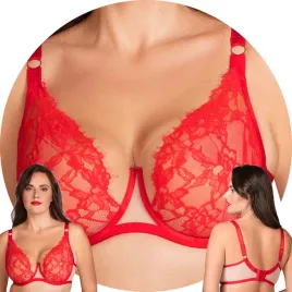 vivisence-1084-czerwony-koronka-biustonosz-soft-90d-miekki