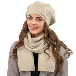 beret-szalik-bezowy-komplet-vivisence-7006kmpl-cieply-na-zime-welna