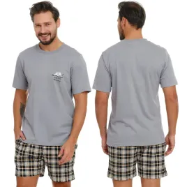 doctor-nap-pmb-5153-grey-bawelna-krotka-szary-kratka-meska-2xl-pizama