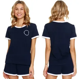 doctor-nap-pm-7217-navy-blue-bawelna-krotka-z-lamowka-granatowy-xl-pizama