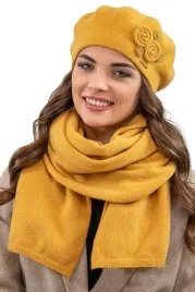 komplet-beret-i-szalik-vivisence-7037kmpl-miodowy-beret-szalik-welna