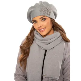 vivisence-7007kmpl-jasnoszary-uniwersalny-cieply-komplet-beret-szalik