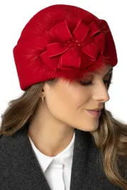 vivisence-7083-welna-elegancki-damski-cieply-czerwony-toczek