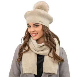 vivisence-7035kmpl-bezowy-damski-cieply-komplet-beret-szalik