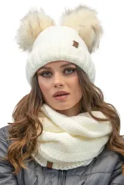 vivisence-70106kmpl-pompony-cieply-damski-ecru-komplet-czapka-komin