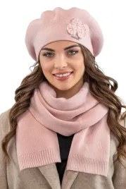 beret-szalik-rozowy-komplet-vivisence-7006kmpl-cieply-na-zime-welna