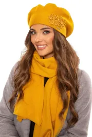 vivisence-7007kmpl-miodowy-uniwersalny-cieply-komplet-beret-szalik