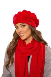 vivisence-7007kmpl-czerwony-uniwersalny-cieply-komplet-beret-szalik