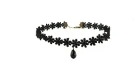 czarny-choker-naszyjnik-kamien-zloty-tasiemka