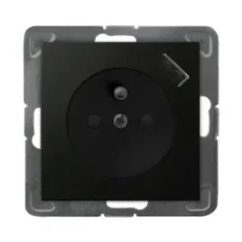 ospel-impresja-gniazdo-pojedyncze-z-u-ladowarka-usb-a-czarny-m-gp-1yzpusb-m