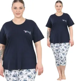 pizama-damska-bawelniana-plus-size-spodnie-3-4-morella