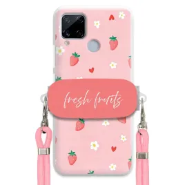 etui-do-realme-c15-uchwyt-rozowy-sznurek-pink-fresh-fruits-truskawki-cute