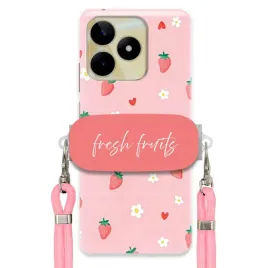 etui-do-realme-c51-uchwyt-rozowy-sznurek-pink-fresh-fruits-truskawki-cute