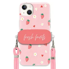 etui-do-iphone-15-plus-uchwyt-rozowy-sznurek-pink-fresh-fruits-truskawki