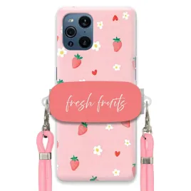 etui-do-oppo-find-x3-uchwyt-rozowy-sznurek-pink-fresh-fruits-truskawki