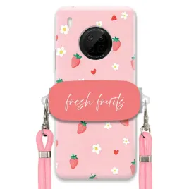 etui-do-huawei-y9a-uchwyt-rozowy-sznurek-pink-fresh-fruits-truskawki-cute
