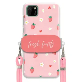 etui-do-huawei-y5p-uchwyt-rozowy-sznurek-pink-fresh-fruits-truskawki-cute
