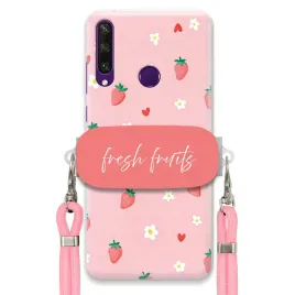 etui-do-huawei-y6p-uchwyt-rozowy-sznurek-pink-fresh-fruits-truskawki-cute