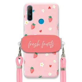 etui-do-realme-c3-uchwyt-rozowy-sznurek-pink-fresh-fruits-truskawki-cute