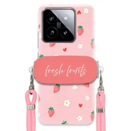 etui-do-xiaomi-14-uchwyt-rozowy-sznurek-pink-fresh-fruits-truskawki-cute