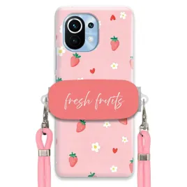 etui-do-xiaomi-mi-11-uchwyt-rozowy-sznurek-pink-fresh-fruits-truskawki