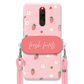 etui-do-xiaomi-redmi-8-uchwyt-rozowy-sznurek-pink-fresh-fruits-truskawki