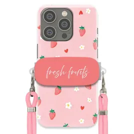 etui-do-iphone-14-pro-uchwyt-rozowy-sznurek-pink-fresh-fruits-truskawki