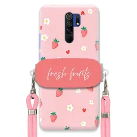 etui-do-xiaomi-redmi-9-uchwyt-rozowy-sznurek-pink-fresh-fruits-truskawki