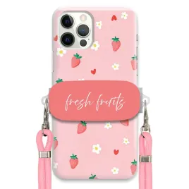 etui-do-iphone-12-pro-uchwyt-rozowy-sznurek-pink-fresh-fruits-truskawki