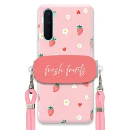 etui-do-oneplus-nord-uchwyt-rozowy-sznurek-pink-fresh-fruits-truskawki
