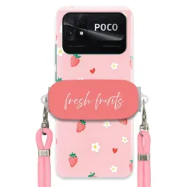 etui-do-xiaomi-poco-c40-uchwyt-rozowy-sznurek-pink-fresh-fruits-urocze