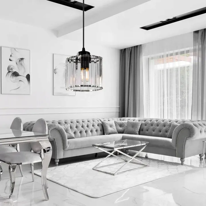 lampa-sufitowa-wiszaca-pojedyncza-glamour-czarna-black-app511-stan-nowy